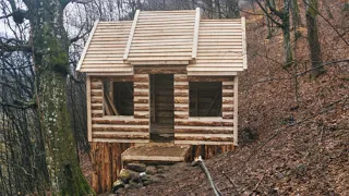 The construction of the house in the forest continues. Part 2