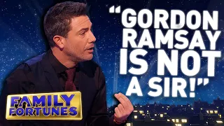 Gino LOSES IT at the thought of Sir Gordon Ramsay | Family Fortunes 2021