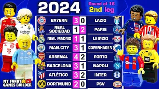 Champions League 2024 Round of 16 ALL GOALS (2nd leg) in Lego Football Film Animation