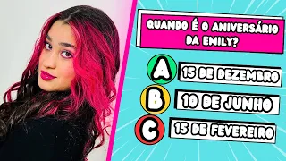 ✨QUIZ da EMILlY VICK✨ Só os verdadeiros fãs vão acertar tudo