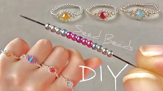 Easy Beaded Ring Tutorial | DIY Bicone Beaded Ring | Simple Seed Bead Ring Tutorial