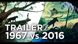 The Jungle Book Trailer  - 1967 vs 2016 Comparison/Side by Side