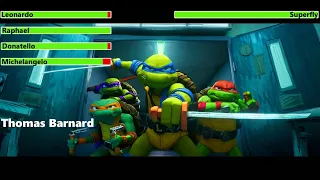 Teenage Mutant Ninja Turtles: Mutant Mayhem (2023) Trailer with healthbars