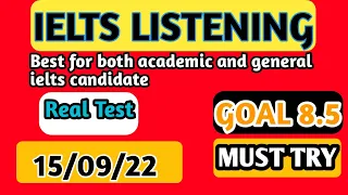 IELTS listening actual test with answer script || recent test || Latest    2022