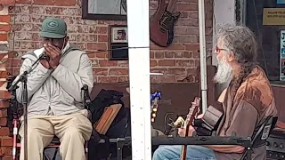 95 year old Cadillac John with Bill Abel. 2022 Juke Joint Festival