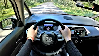 Honda Jazz Crosstar Plus 109HP Hybrid POV test drive . Driving Honda Jazz Crosstar . 4K POV drive