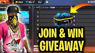 free fire live giveaway custom room 1000diamond free me