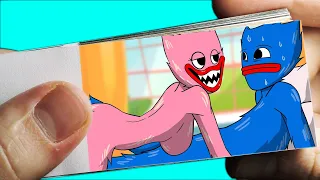 Huggy Wuggy & Kissy Missy go to bath But Huggy misunderstand Poppy Playtime FLIPBOOK Animation