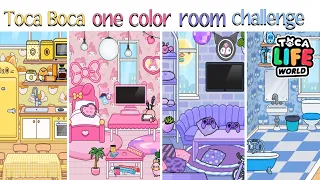 Toca Life World Color Challenge: One Color House Building with a Sanrio Twist with Voice