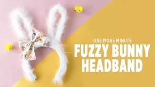 One More Minute: Fuzzy Bunny Ear Headband