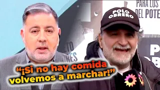 MASIVA PROTESTA PIQUETERA: Eduardo Belliboni se cruzó en vivo con Momento D por los cortes de calles