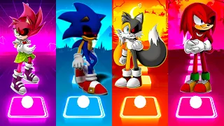 Amy.exe vs Sonic.exe vs Tails.exe vs Knuckles.exe - Tiles Hop