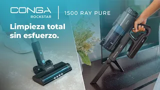 Aspirador vertical Conga Rockstar 1500 Ray Pure 3 en 1 con potencia 215 W. 12 kPa. 45´ de autonomía.