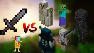 Minecraft: neter sword Vs all mob on Minecraft:)