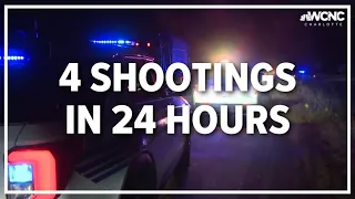 CMPD investigating 4 shootings in 24 hours in Charlotte