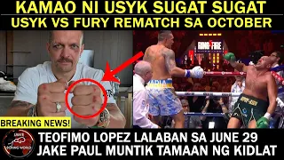 Grabe! Kamao Ni Usyk Puro Sugat, Rematch Kay Fury Sa October, Teofimo Lopez Lalaban Sa June29