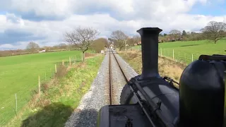 Footplate view of A1X Terrier 32678 'Knowle' on climb up Tenterden Bank, K&ESR