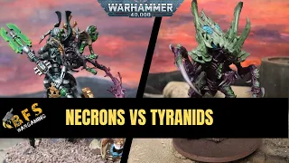 Necrons vs Tyranids Warhammer 40k Battle Report 10th Edition.