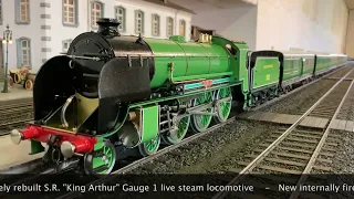 Rebuilt Aster Gauge 1 King Arthur live steam locomotive