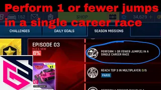 Asphalt 9 - Season Mission - Perform 1 or fewer jumps in a single career race