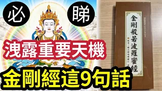 #佛禪 後悔知道太遲！《金剛經》中最神秘「的9句話」揭露了「重要天機」看完「榮華富貴」全都不敢要了！悟得「任何一句話」勝讀十年書！