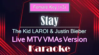 The Kid LAROI & Justin Bieber - Stay [FEMALE KEY +3] [LIVE / KARAOKE/ MTV VMA]