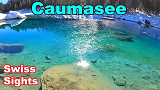 Caumasee Flims Switzerland 4K Beautiful Winter Lake