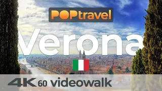 Walking in VERONA / Italy - Castel San Pietro to Old Town - 4K 60fps (UHD)