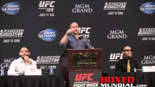 Fan Questions at UFC® 189: MENDES vs. McGREGOR Pre fight press conference
