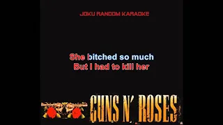 Guns N' Roses - Used To Love Her [Karaoke]
