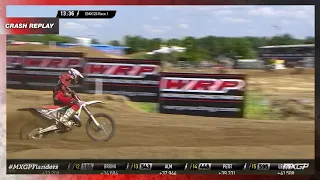 Valk crash | EMX125 Presented by FMF Racing Race 1 | MXGP of Flanders