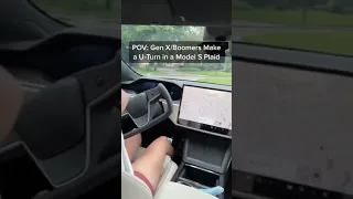 POV: Boomers Buy the Tesla Model S Plaid 🤣 #shorts #tesla #modelsplaid