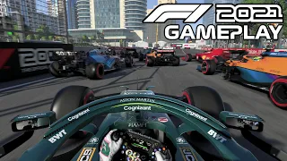 F1 2021 Gameplay | Sebastian Vettel in Aston Martin at Baku | 5 Lap Race | Formula 1 2021