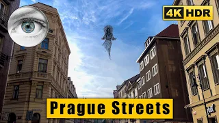 Old Town streets walking tour in Prague, Czech Republic 🇨🇿 4k 60fps HDR ASMR