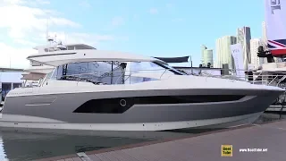 2019 Prestige 520S Yacht - Interior Deck Walkthrough - 2019 Miami Yacht Show
