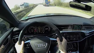 2020 Audi A6 Avant 50TDI - Autobahn fast driving | top speed 266km/h