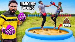 Ultimate Hanging Boxing Challenge, Below is the Dirty Pool | Mad Brothers