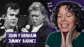 I can't get enough! Reaction to John Farnham and Jimmy Barnes - When Something Is Wrong with My Baby