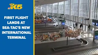 First flight lands at Sea-Tac's brand new international terminal