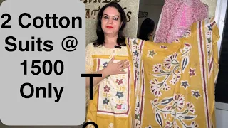 2 cotton  suits in 1500 || Free Shipping ||