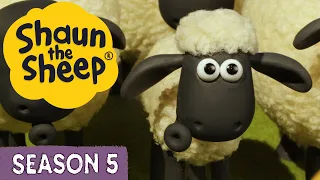 Shaun the Sheep Season 5 🐑 Full Episodes (11-15)😋 Home Cooking and Surprise Gifts | Cartoon for Kids