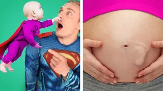 If Superheroes Were Pregnant || Superhero Parenting Situations & Awkward Moments by Crafty Panda