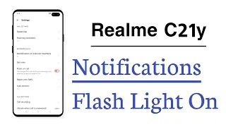 Realme C21y Notifications Flash Light Blink On Call And Message