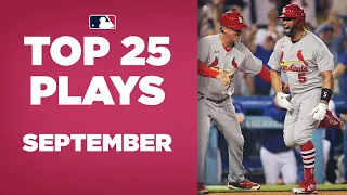 Top 25 Plays of September!! (Albert Pujols, Aaron Judge chase the milestones as the season ends!!)