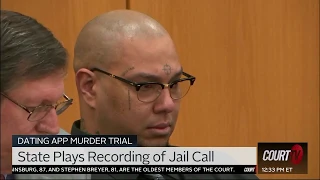 DATING APP MURDER TRIAL | Andre Warner Gets Emotional When Jail Call Played for Jury - COURT TV