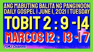 ANG MABUTING BALITA NG PANGINOON | JUNE 1, 2021 | DAILY GOSPEL | ANG SALITA NG DIYOS | FSMJ CHANNEL