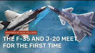 American F-35s encounter Chinese J-20s over the Pacific