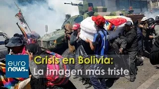 Ataúdes entre gases lacrimógenos en la imagen más triste de la crisis en Bolivia