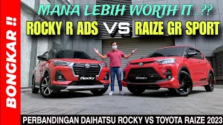 Bongkar !! Komparasi DAIHATSU ROCKY R ADS VS TOYOTA RAIZE  GR SPORT 2023 || Exterior & Interior Baru