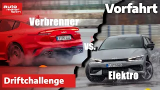 Driftchallenge: Kia Stinger GT vs. Kia EV6 GT - Fahrbericht | auto motor und sport